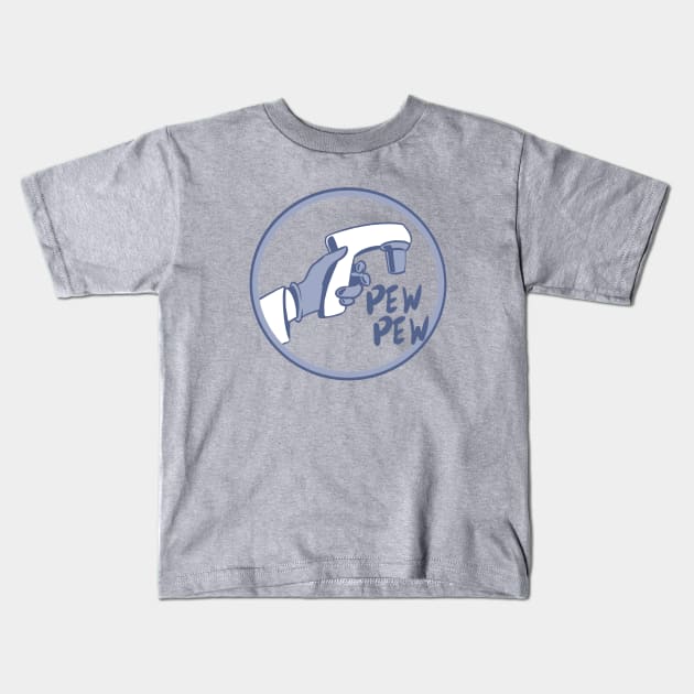 Biology Pipette Gun Kids T-Shirt by ScienceCatIncognito